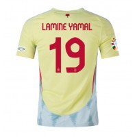 Spanien Lamine Yamal #19 Fußballbekleidung Auswärtstrikot EM 2024 Kurzarm